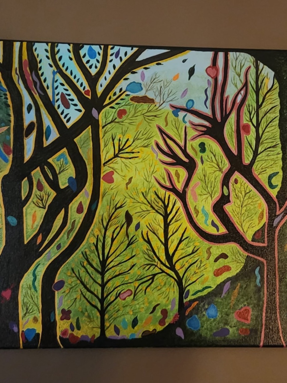 “The Forest Where the Colors Dance” canvas Painting East TN Artist 16x20